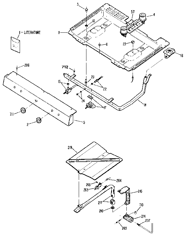 Kenmore 3627121191 burner section diagram