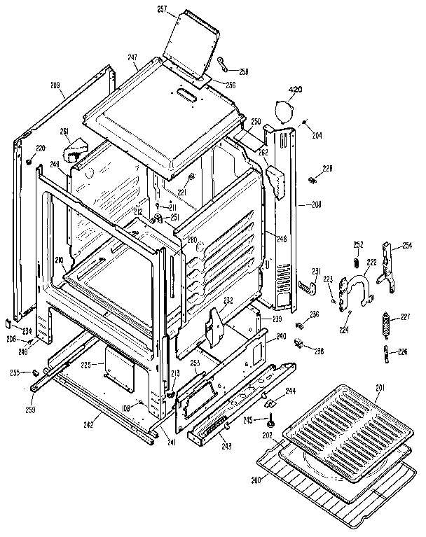 Kenmore 3627121191 cabinet diagram