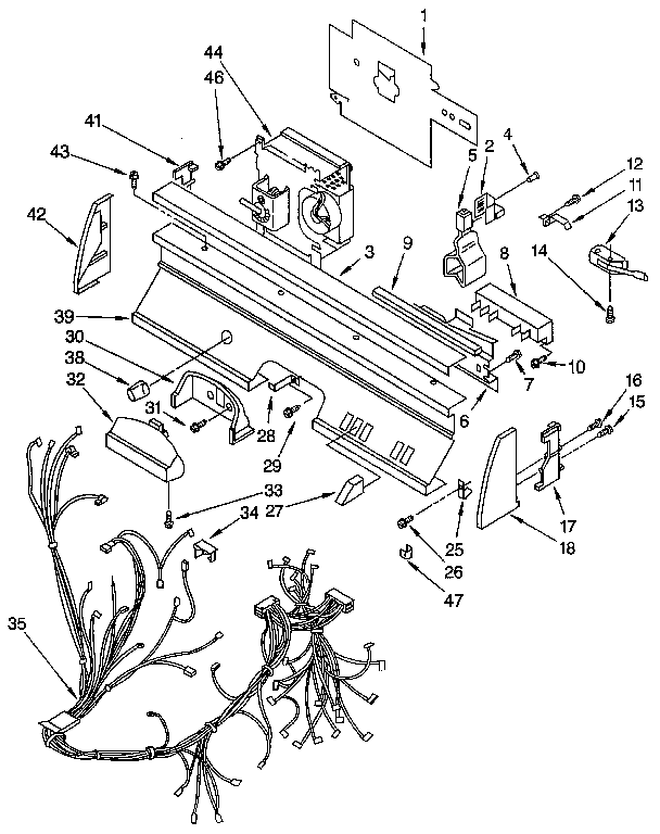 KitchenAid KUDI22HWWH1 control panel diagram