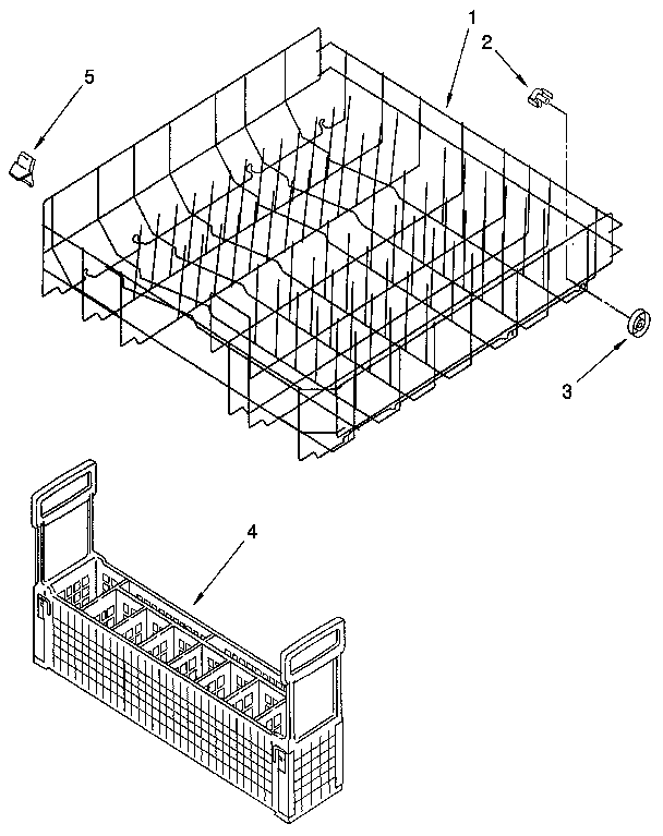 KitchenAid KUDI22HWWH1 lower rack diagram