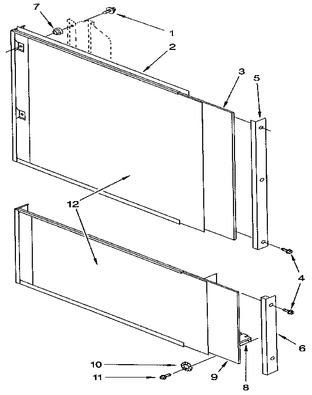 KitchenAid KUDS22HT0 door and panel diagram