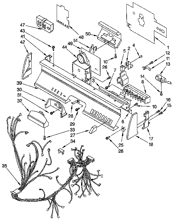KitchenAid KUDS22HT0 control panel diagram