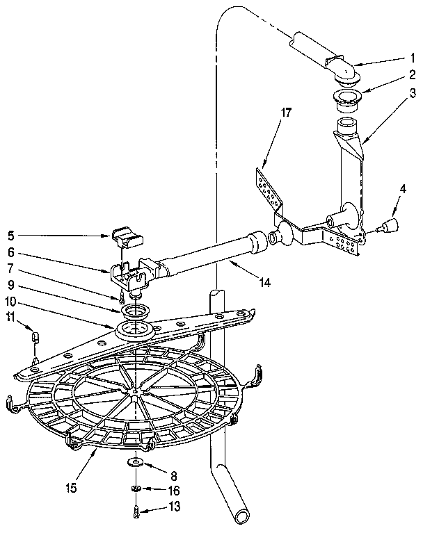 KitchenAid KUDS22HT0 upper wash and rinse diagram