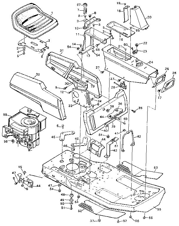Craftsman 502254141 body and chassis diagram