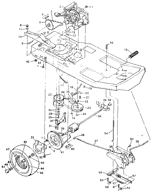 Craftsman 502254141 drive system diagram
