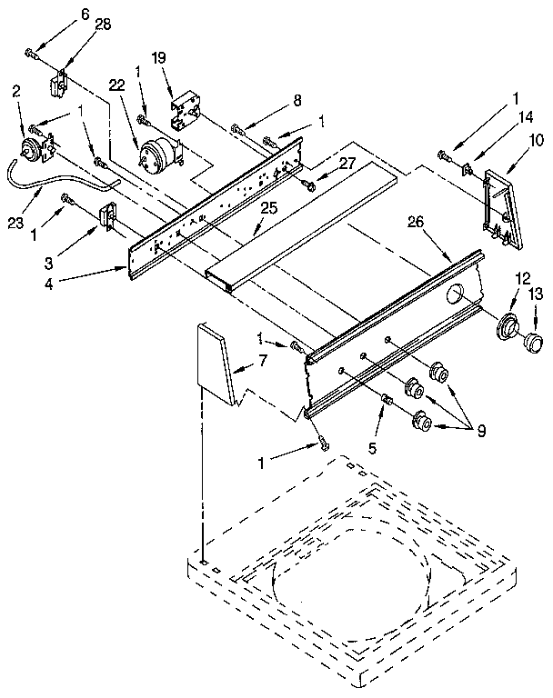 Kenmore 11092279800 control panel diagram