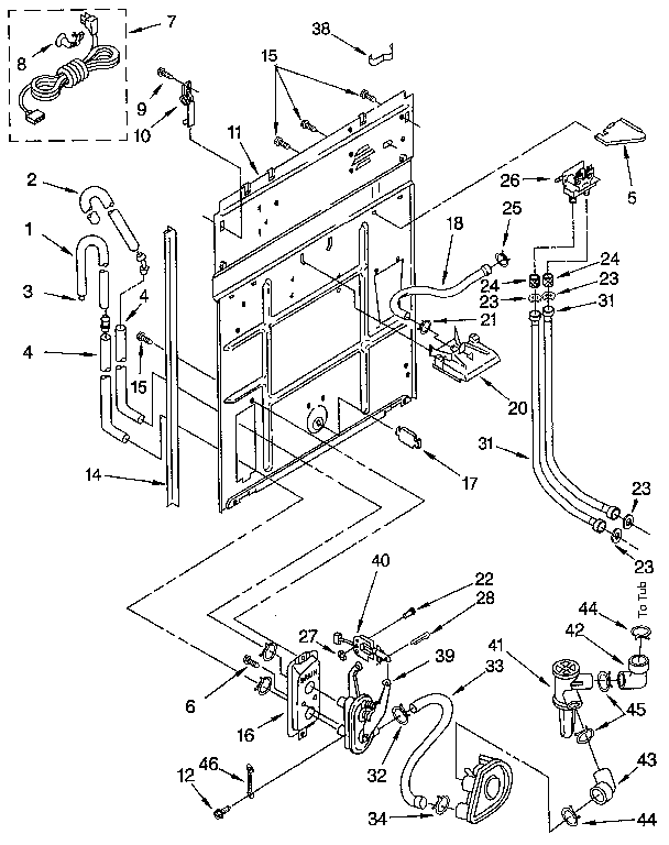 Kenmore 11092279800 rear panel diagram