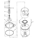 Kenmore 11092279800 agitator, basket and tub diagram