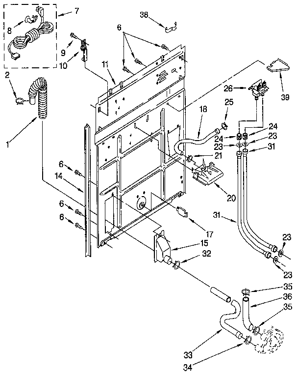 Kenmore 11092275600 rear panel diagram