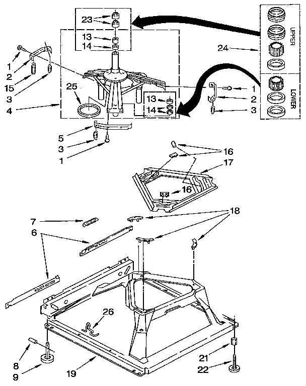 Kenmore 11092275600 machine base diagram