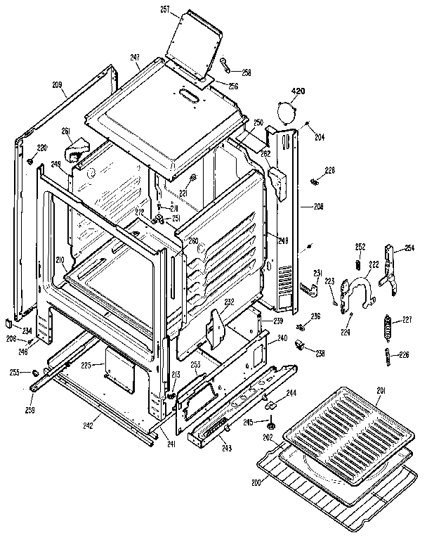 Kenmore 3627122890 cabinet diagram