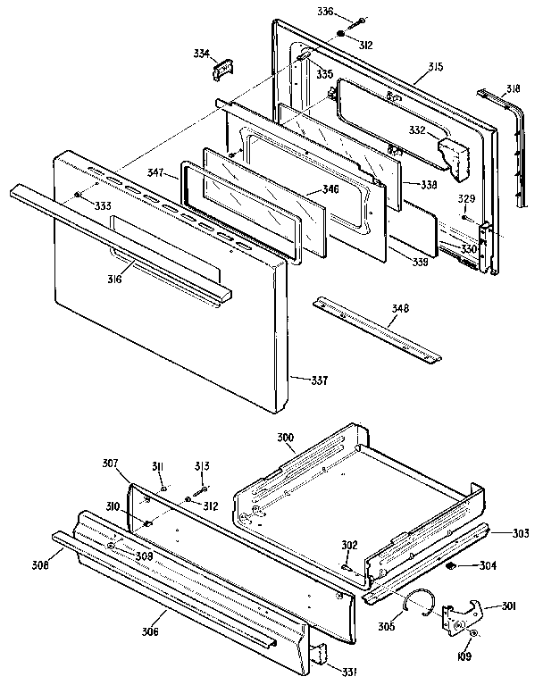Kenmore 3627132190 door diagram