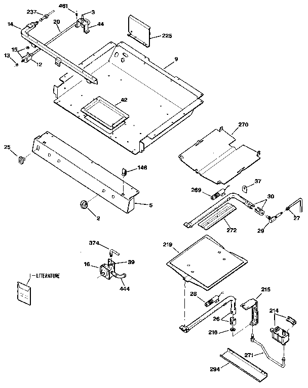 Kenmore 3627352590 burner section diagram