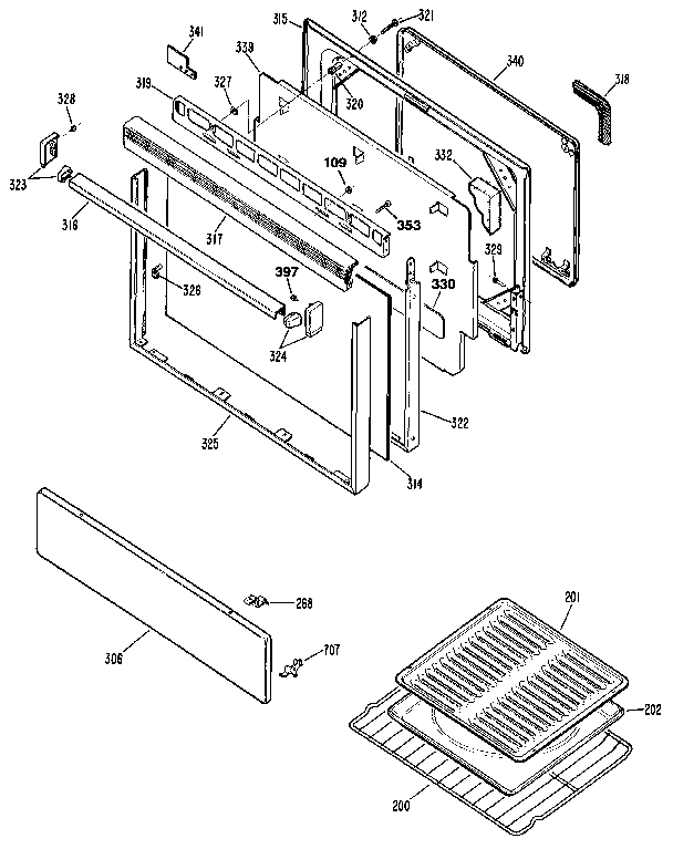 Kenmore 3627352590 door diagram