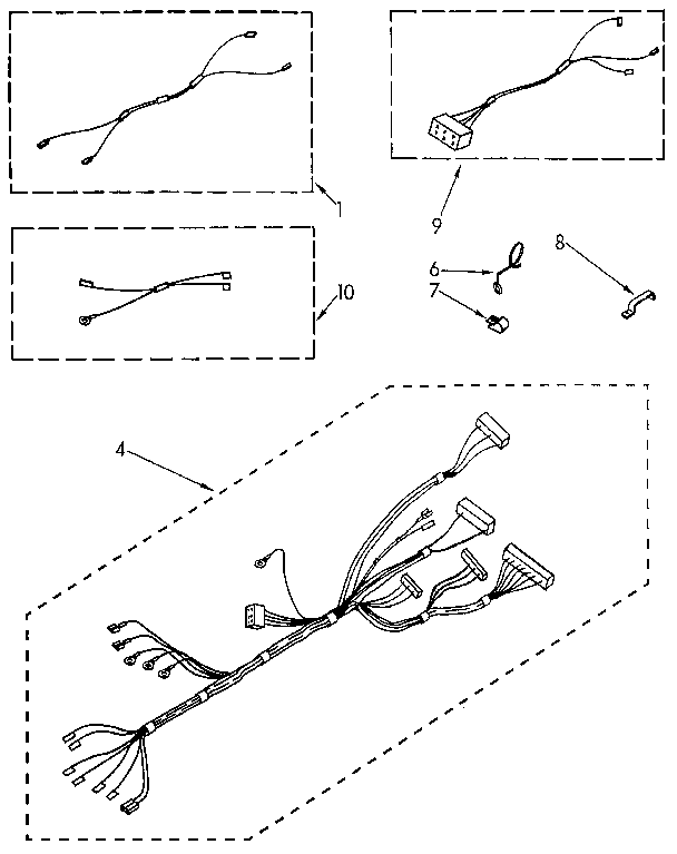 KitchenAid KEBI171WH0 wiring harness diagram