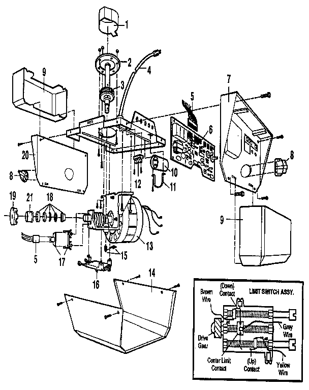 Craftsman 13953915SRT opener assembly diagram