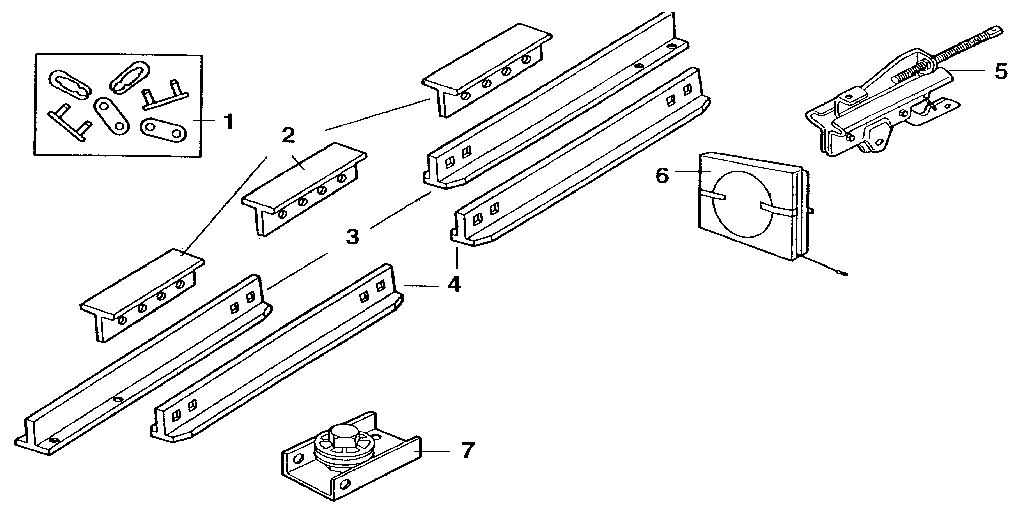Craftsman 13953915SRT rail assembly diagram