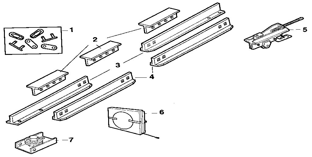 Craftsman 13953914SRT rail assembly diagram