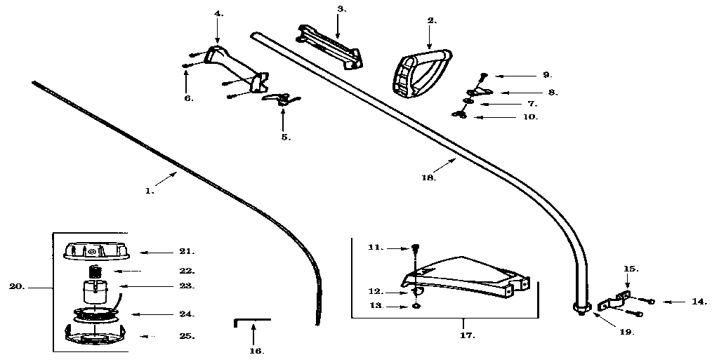 Craftsman 358799110 drive shaft and cutter head diagram