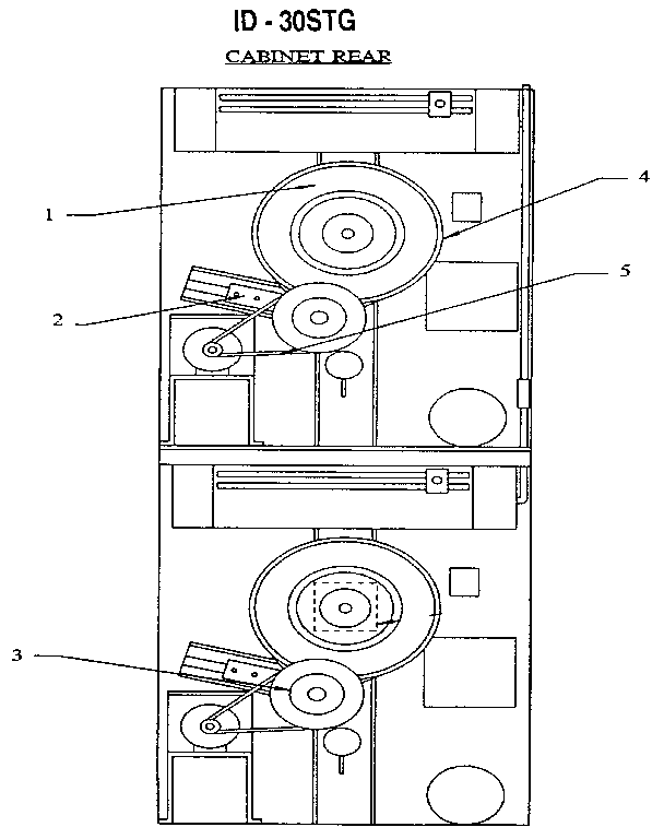 International Dryer ID-30STG cabinet rear diagram