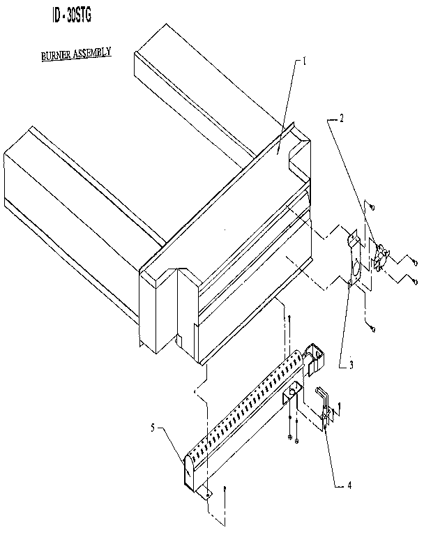 International Dryer ID-30STG burner assembly diagram
