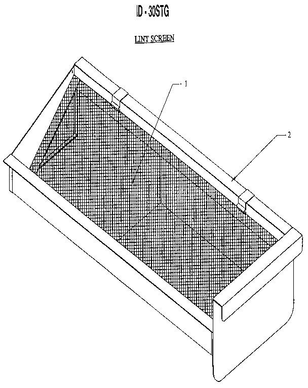 International Dryer ID-30STG lint screen diagram