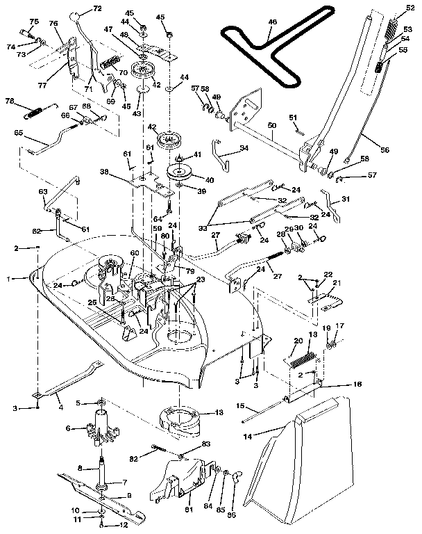 Craftsman 917255572 38" mower diagram