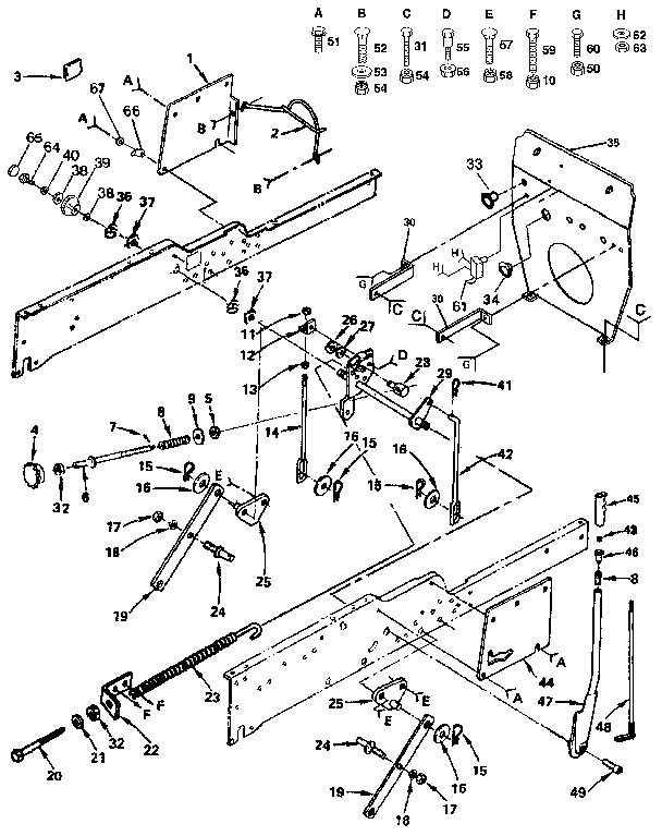 Craftsman 9172559102 lift adjustment diagram