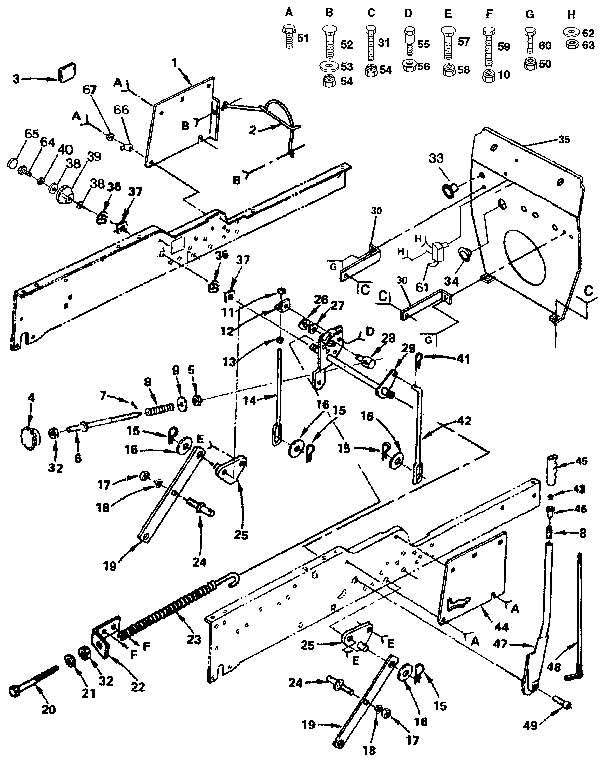 Craftsman 917250910 lift adjustment diagram