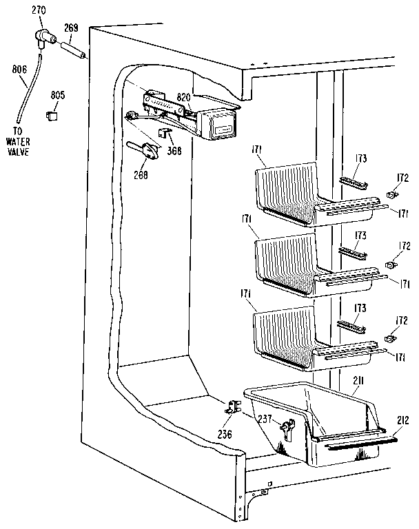 Kenmore 3639527721 freezer section diagram