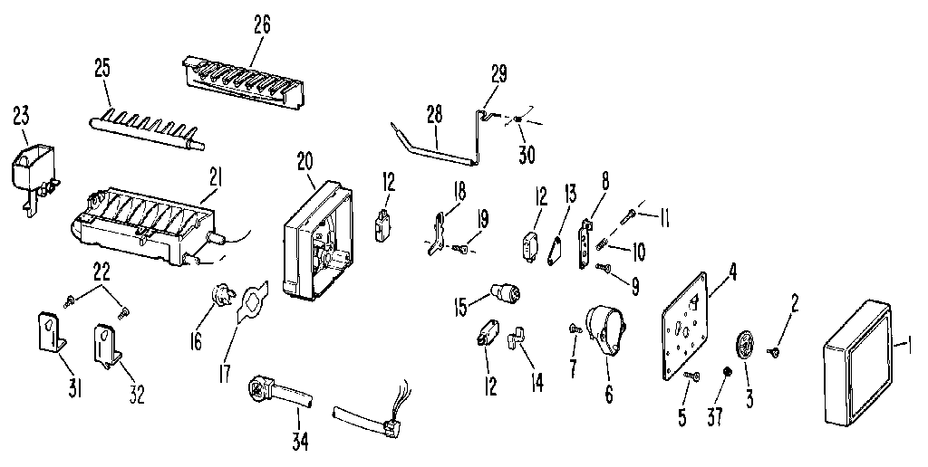 Kenmore 3639527721 icemaker diagram