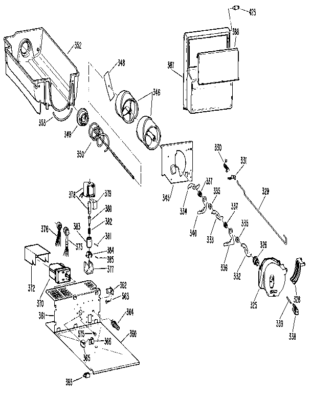 Kenmore 3639527711 ice bucket diagram