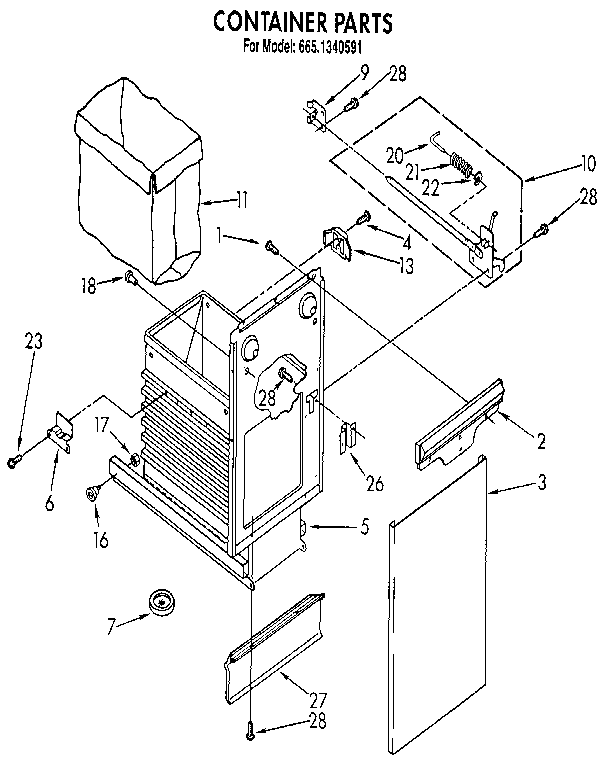 Kenmore 6651340591 container diagram