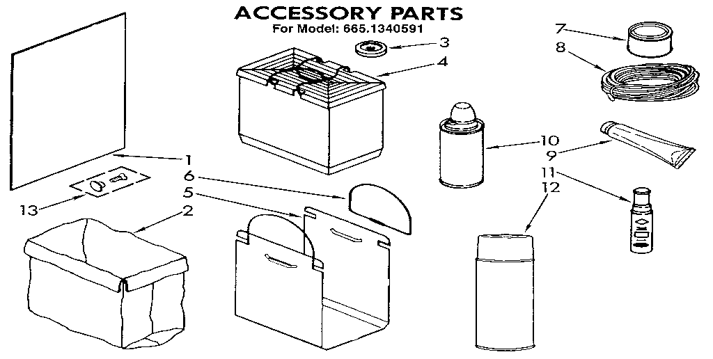Kenmore 6651340591 accessory diagram