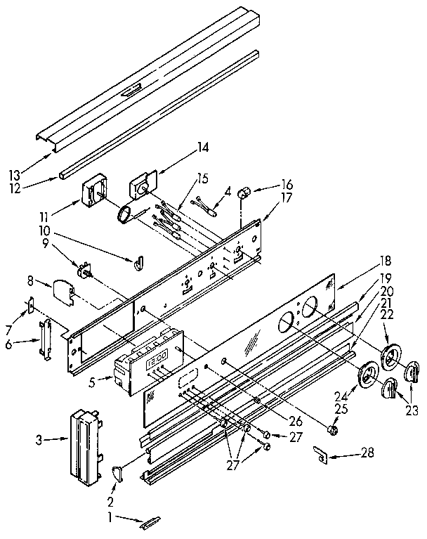 Kenmore 6654098993 control panel diagram