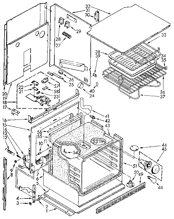 Kenmore 6654098993 oven diagram