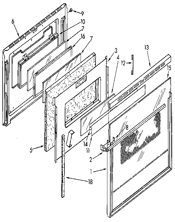 Kenmore 6654098993 door diagram