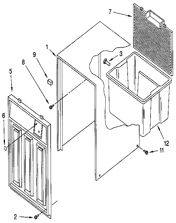 Kenmore 106859252 cabinet diagram