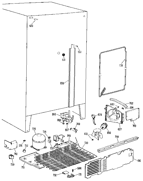 Kenmore 3639527851 unit diagram