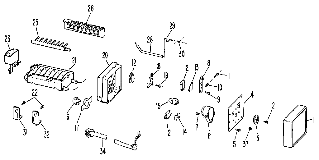 Kenmore 3639527851 icemaker diagram