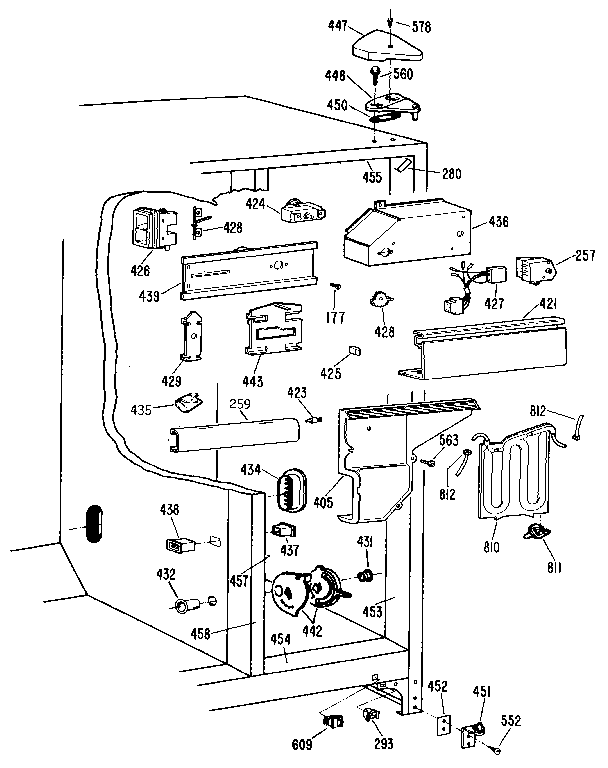 Kenmore 3639527821 fresh food section diagram