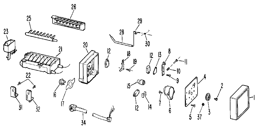 Kenmore 3639527751 icemaker diagram