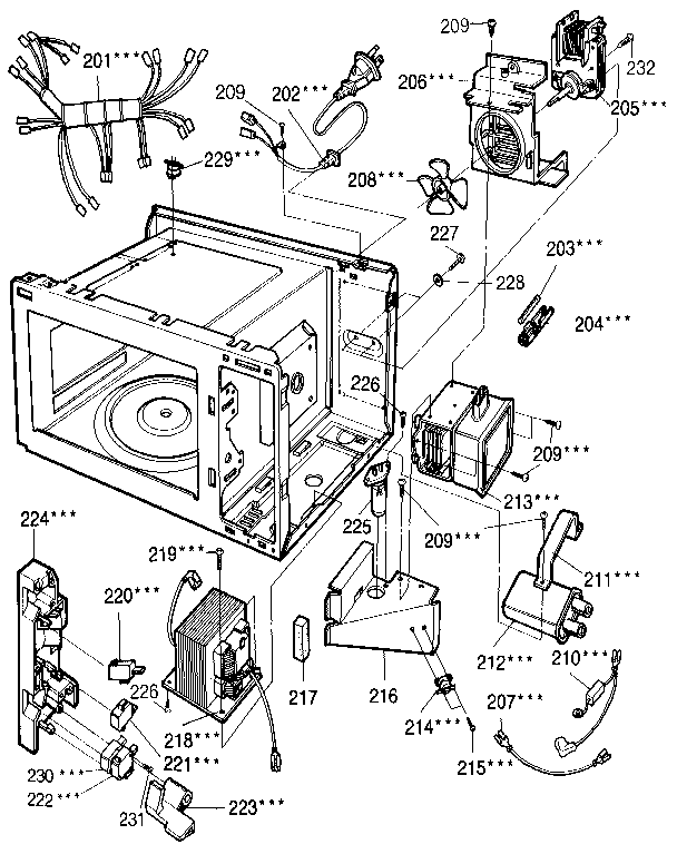 Kenmore 7218902190 switches and microwave diagram