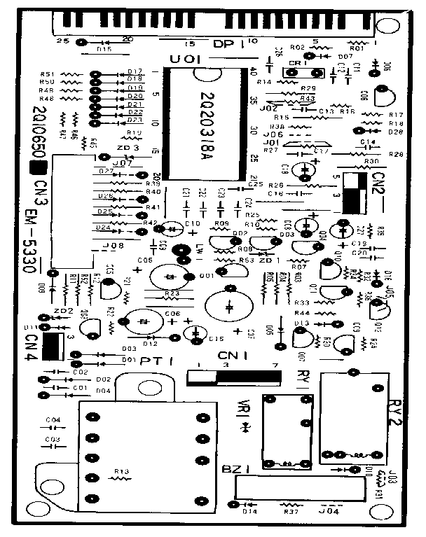 Kenmore 7218902190 power and control circuit board diagram