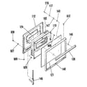 Kenmore 9113542090 oven door section diagram