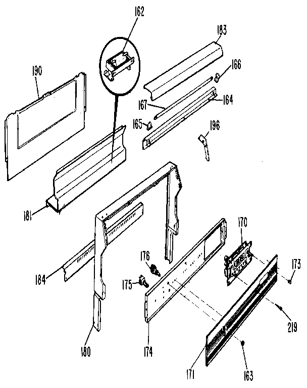GE JGBP28GEL2 30" electric ignition-backsplash diagram