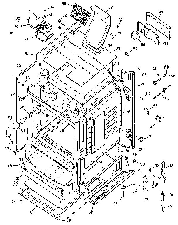 GE JGBP24GEN1 main body diagram