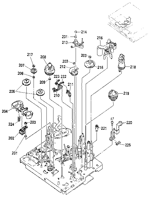 LXI 53587 mechanism chassis assembly (1) diagram