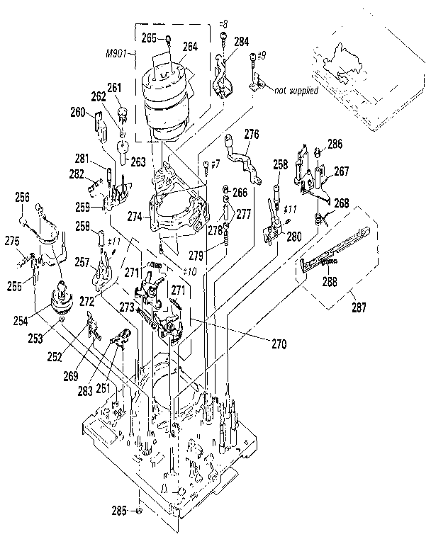 LXI 53587 mechanism chassis assembly (2) diagram