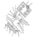Kenmore 9607412190 20" top and burner assembly diagram